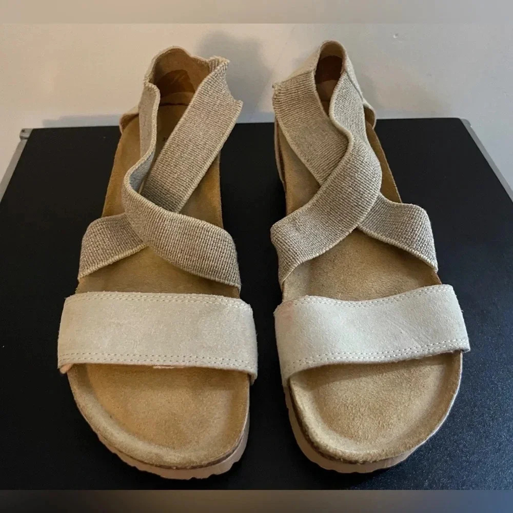 Bos. & co. suede strappy sandals size 8 summer vacation hiking outdoors boho